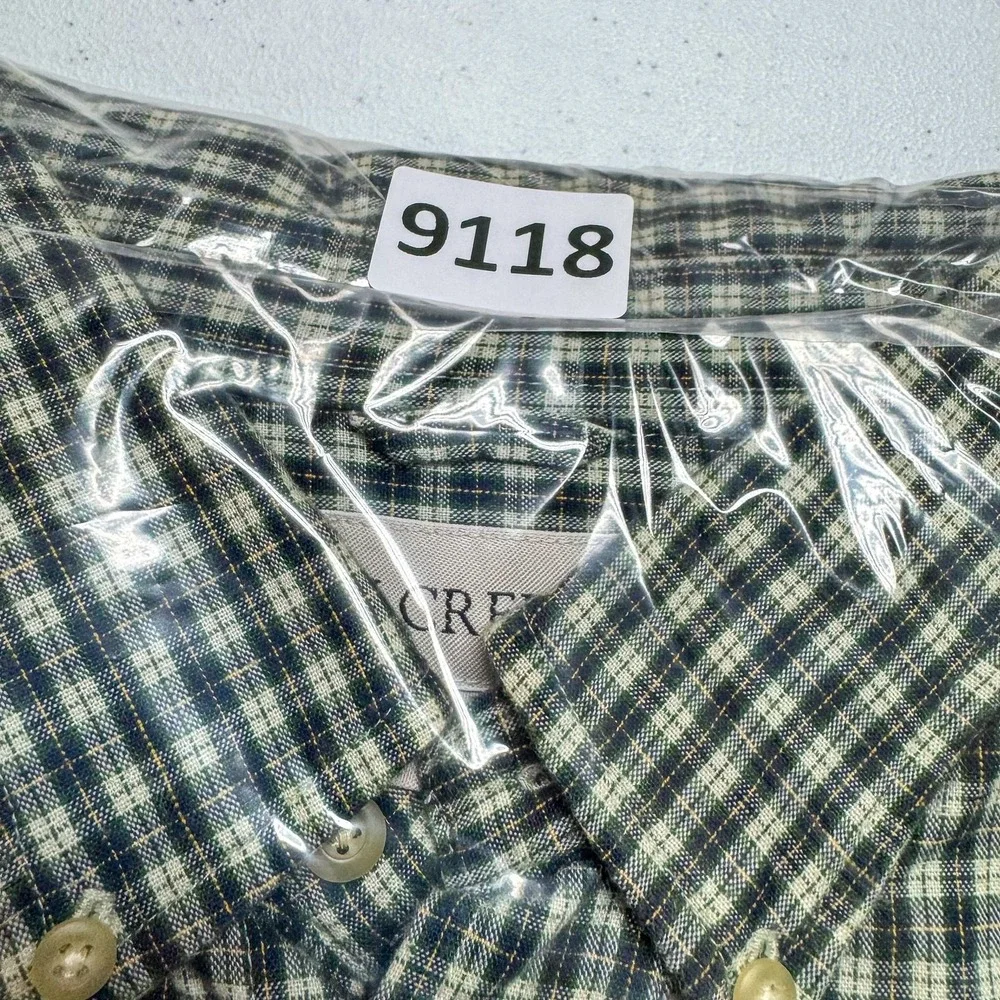 J Crew Shirt Mens XL Green Navy Plaid Button Down‎ Long Sleeve Casual Cotton